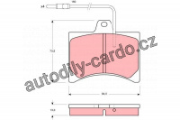 Sada brzdových destiček TRW GDB276 - CITROEN, PEUGEOT