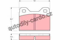 Sada brzdových destiček TRW GDB112 - AUDI, BMW, FERRARI, VW