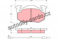 Sada brzdových destiček TRW GDB1120 - RENAULT SAFRANE