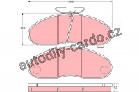 Sada brzdových destiček TRW GDB948 - MERCEDES MB130 80-87