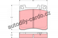 Sada brzdových destiček TRW GDB1122 - MERCEDES W140 S