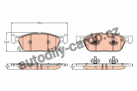Sada brzdových destiček TRW (GDB2167)