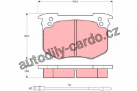 Sada brzdových destiček TRW GDB280 - RENAULT TALBOT