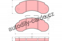 Sada brzdových destiček TRW GDB950 - MERCEDES MB100 87-91