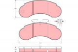 Sada brzdových destiček TRW GDB950 - MERCEDES MB100 87-91