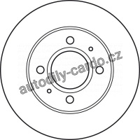 Brzdový kotouč TRW DF4892 - HYUNDAI ATOS 1.0 01-