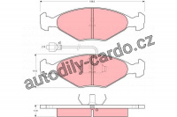 Sada brzdových destiček TRW GDB281 - TALBOT