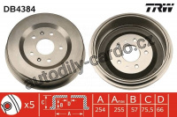 Brzdový buben TRW DB4384