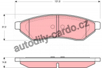 Sada brzdových destiček TRW GDB3346 - DAEWOO EVANDA