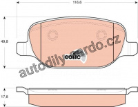 Sada brzdových destiček TRW GDB1649 - ALFA ROMEO 159