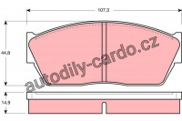 Sada brzdových destiček TRW GDB284 - HONDA CIVIC, ACCORD