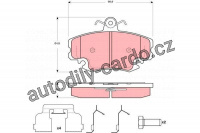 Sada brzdových destiček TRW GDB1635 - DACIA LOGAN