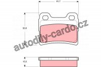 Sada brzdových destiček TRW GDB1639 - FORD ESCORT