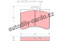 Sada brzdových destiček TRW GDB165 - CITROEN CX