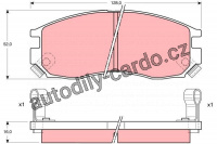 Sada brzdových destiček TRW GDB1128 - MITSUBISHI GALANT, SPACE RUNNER, LANCER V