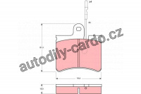 Sada brzdových destiček TRW GDB287 - CITROEN GS