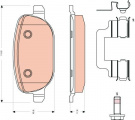 Sada brzdových destiček TRW GDB1650 - ALFA ROMEO 159