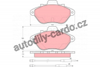 Sada brzdových destiček TRW GDB956 - CITROEN XM