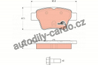 Sada brzdových destiček TRW GDB1620 - CITROEN C4