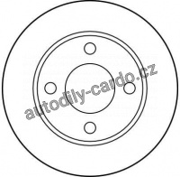 Brzdový kotouč TRW DF1526 - AUDI 80