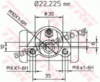 Válec kolové brzdy TRW BWB111