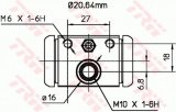 Brzdový váleček TRW BWF307