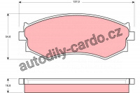 Sada brzdových destiček TRW GDB765 - NISSAN PRIMERA