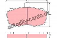 Sada brzdových destiček TRW GDB760 - LDV 200, 400