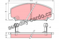 Sada brzdových destiček TRW GDB764 - HONDA ACCORD