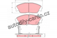 Sada brzdových destiček TRW GDB763 - HONDA CIVIC , CRX