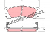 Sada brzdových destiček TRW GDB746 - MAZDA 91