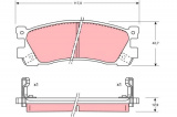 Sada brzdových destiček TRW GDB746 - MAZDA 91