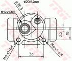 Brzdový váleček TRW BWF166