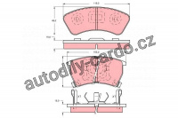 Sada brzdových destiček TRW GDB735 - MAZDA