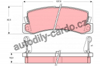 Sada brzdových destiček TRW GDB730 - TOYOTA COROLLA