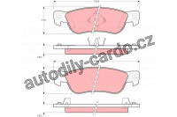 Sada brzdových destiček TRW GDB768 - ISUZU TROOPER