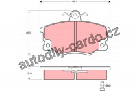 Sada brzdových destiček TRW GDB698 - FIAT ARGENTA