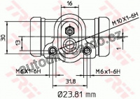 Válec kolové brzdy TRW BWK103