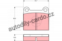 Sada brzdových destiček TRW GDB648 - VW GOLF I, POLO