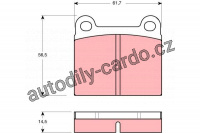 Sada brzdových destiček TRW GDB656 - OPEL ENATOR, KADETT