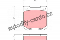 Sada brzdových destiček TRW GDB535 - AUSTIN (ROVER), FORD