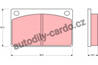 Sada brzdových destiček TRW GDB576 - VOLVO 240