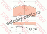 Sada brzdových destiček TRW GDB5088 - VOLVO