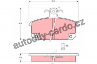 Sada brzdových destiček TRW GDB632 - RENAULT