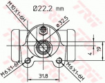 Brzdový váleček TRW BWH374