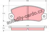 Sada brzdových destiček TRW GDB360 - FIAT CROMA 85-96