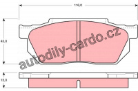 Sada brzdových destiček TRW GDB358 - HONDA CIVIC 87-91