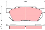 Sada brzdových destiček TRW GDB358 - HONDA CIVIC 87-91
