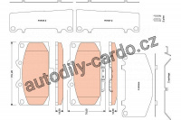 Sada brzdových destiček TRW GDB3470 - SUBARU IMPREZA 05- WRX