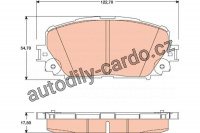 Sada brzdových destiček TRW GDB3460 - TOYOTA YARIS 06-